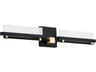 dweLED by WAC Lighting Two Fold 2-Light Black Aged Brass Vanity Light