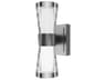 dweLED by WAC Lighting Hourglass 1-Light Brushed Nickel Wall Sconce