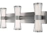 dweLED by WAC Lighting Hourglass 3-Light Brushed Nickel Vanity Light
