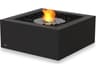 EcoSmart Fire Base Square Outdoor Fire Pit Table with Ethanol Burner Black
