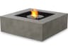 EcoSmart Fire Base Square Outdoor Patio Fire Pit Table with Ethanol Burner Black