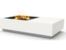 EcoSmart Fire Manhattan Rectangular Outdoor Fire Pit Table with Ethanol Burner Black