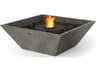 EcoSmart Fire Nova Square Fire Pit Bowl with Ethanol Burner Stainless Steel