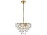 Elegant Lighting Adaline 6-Light Satin Gold Tiered Chandelier