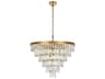 Elegant Lighting Josephine 13-Light Satin Gold Tiered Chandelier