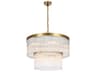 Elegant Lighting Harlow 9-Light Satin Gold Tiered Chandelier