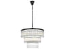 Elegant Lighting Harlow 18-Light Black Tiered Chandelier
