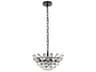 Elegant Lighting Emilia 3-Light Black Crystal Pendant