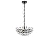 Elegant Lighting Emilia 3-Light Black Crystal Pendant