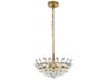 Elegant Lighting Emilia 3-Light Brass Crystal Pendant
