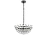 Elegant Lighting Emilia 5-Light Black Crystal Pendant