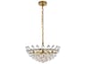 Elegant Lighting Emilia 5-Light Brass Crystal Pendant