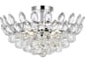 Elegant Lighting Emilia 5-Light Chrome Crystal Semi Flush Mount
