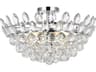 Elegant Lighting Emilia 5-Light Chrome Crystal Semi Flush Mount