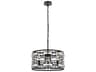 Elegant Lighting Kennedy 3-Light Black Crystal Drum Chandelier