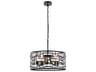 Elegant Lighting Kennedy 5-Light Black Crystal Drum Chandelier