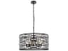 Elegant Lighting Kennedy 5-Light Black Crystal Drum Chandelier