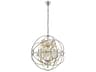 Elegant Lighting Geneva 6 -light Polished Nickel Crystal Candelabra Chandelier