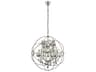 Elegant Lighting Geneva 6 -light Polished Nickel Crystal Candelabra Chandelier