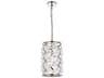 Elegant Lighting Madison 1-Light Polished Nickel Clear Crystal Cylinder Pendant