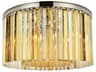 Elegant Lighting Sydney 8-Light Polished Nickel Crystal Drum Flush Mount