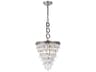 Elegant Lighting Nordic 3-Light Antique Silver Clear Crystal Pendant