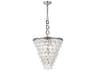Elegant Lighting Nordic 5-Light Antique Silver Clear Crystal Empire Pendant