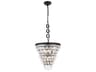 Elegant Lighting Nordic 5-Light Black And Clear Crystal Glass Pendant