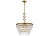 Elegant Lighting Nordic 5-Light Brass And Clear Crystal Glass Pendant