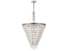 Elegant Lighting Nordic 7-Light Antique Silver Clear Crystal Pendant