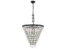Elegant Lighting Nordic 7-Light Black And Clear Crystal Glass Pendant
