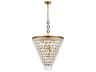 Elegant Lighting Nordic 7-Light Brass And Clear Crystal Glass Pendant