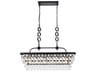 Elegant Lighting Nordic 6-Light Black Crystal Glass Linear Island Pendant