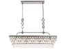 Elegant Lighting Nordic 6-Light Antique Silver Crystal Glass Linear Island Pendant