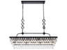 Elegant Lighting Nordic 6-Light Black Crystal Glass Linear Island Pendant