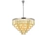 Elegant Lighting Sydney 33-Light Polished Nickel Gold Crystal Tiered Chandelier