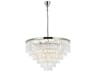 Elegant Lighting Sydney 33-Light Polished Nickel Clear Crystal Tiered Chandelier