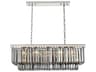 Elegant Lighting Sydney 12-Light Polished Nickel Silver Crystal Tiered Island Pendant