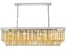 Elegant Lighting Sydney 12-Light Polished Nickel Gold Crystal Tiered Island Pendant