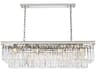 Elegant Lighting Sydney 12-Light Polished Nickel Clear Crystal Tiered Island Pendant