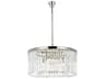 Elegant Lighting Sydney 8-Light Polished Nickel Clear Crystal Drum Pendant