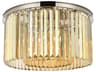 Elegant Lighting Sydney 8-Light Polished Nickel Gold Crystal Drum Flush Mount