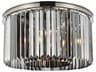 Elegant Lighting Sydney 8-Light Polished Nickel Silver Crystal Drum Flush Mount