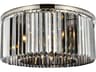 Elegant Lighting Sydney 8-Light Polished Nickel Silver Crystal Drum Flush Mount