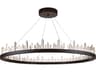 Elegant Lighting Malta 56-Light Satin Dark Grey Crystal LED Drum Pendant