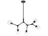 Elegant Lighting Cavoli 5-Light Black And Clear Glass Chandelier