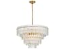 Elegant Lighting Emilia 8-Light Satin Gold Tiered Chandelier