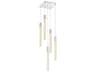 Elegant Lighting Weston 5-Light Chrome Crystal LED Cylinder Pendant