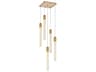 Elegant Lighting Weston 5-Light Satin Gold Crystal LED Cylinder Pendant