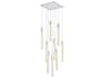 Elegant Lighting Weston 9-Light Chrome Crystal LED Cylinder Pendant